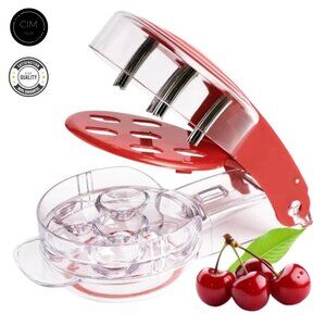 Cherry Pitter Tool Remover Cherries Seed Pitter Tool 6 at Time Quick Push Pull J